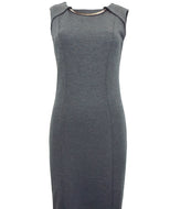 Grey Sleeveless Shift Dress