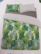 Reversible Leaf Print Duvet Set