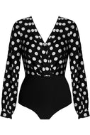 Polka Dot Cross Over Bodysuit