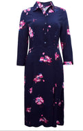Navy Long Sleeve Shift Dress
