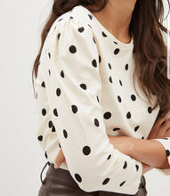 Cream Polka Dot Top