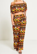 Aztec Bardot Co-ord Set