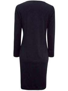 Black Panelled Shift Dress