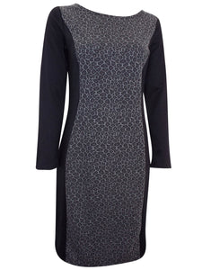 Black Panelled Shift Dress