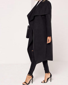 House of Kuku Draped Collar Coat