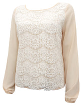 Blush Contrast Lace Top
