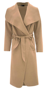 House of Kuku Draped Collar Coat