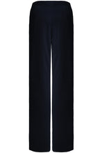 Navy Contrast Button Trousers