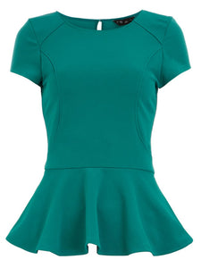 Green Peplum Top