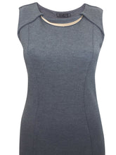 Grey Sleeveless Shift Dress