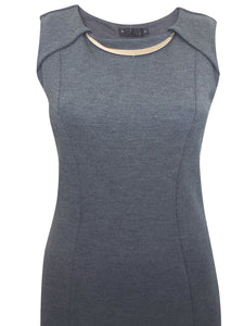 Grey Sleeveless Shift Dress