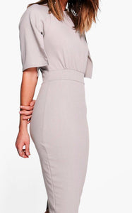 Split Sleeve Detail Midi Dress