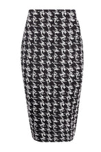 Monochrome Check Midi Skirt