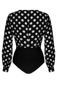 Polka Dot Cross Over Bodysuit