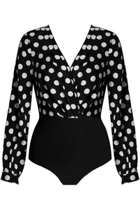 Polka Dot Cross Over Bodysuit