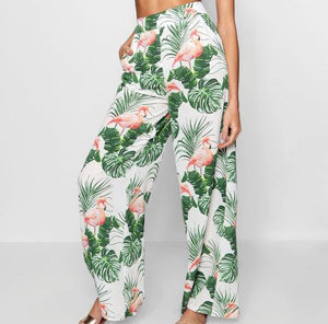 Print Wide Leg Trousers