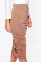 Rouched Side Midi Skirts