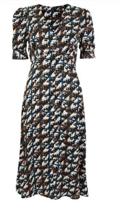Checked Midi Dress