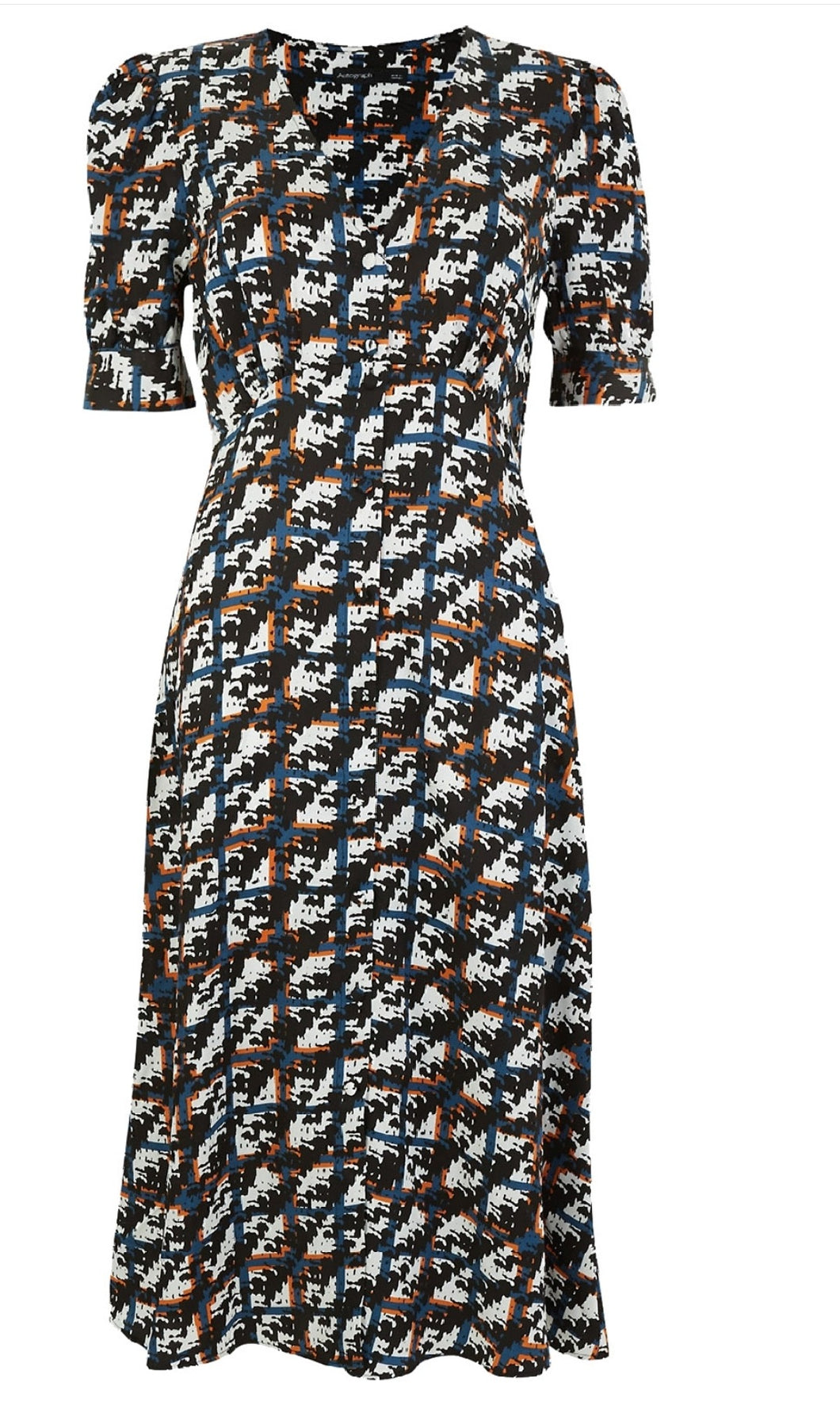 Checked Midi Dress