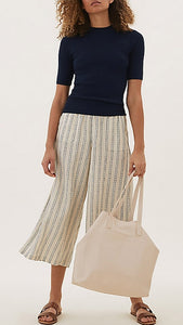 Navy Ribbed Crew Neck Jumper