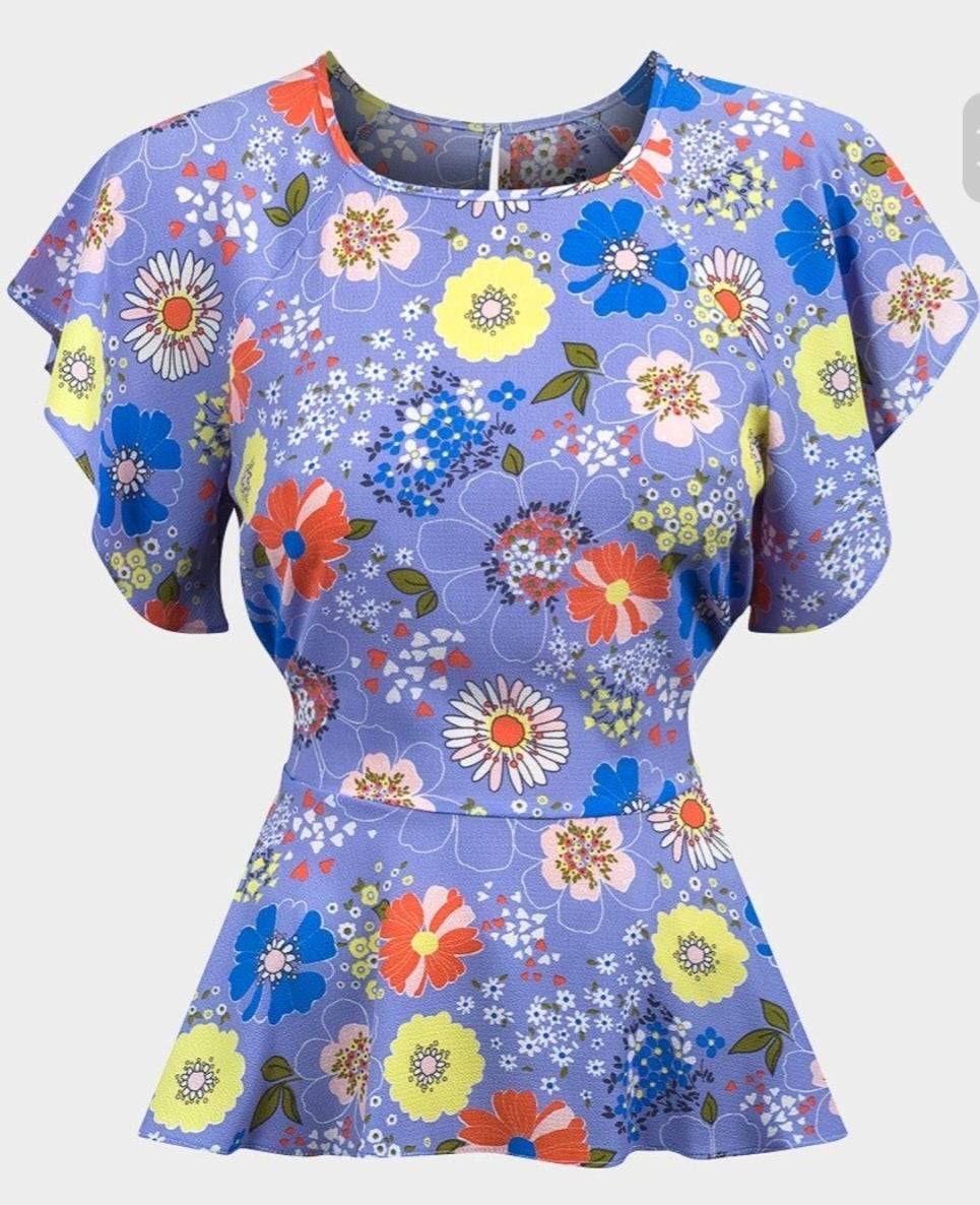 Floral Peplum Top