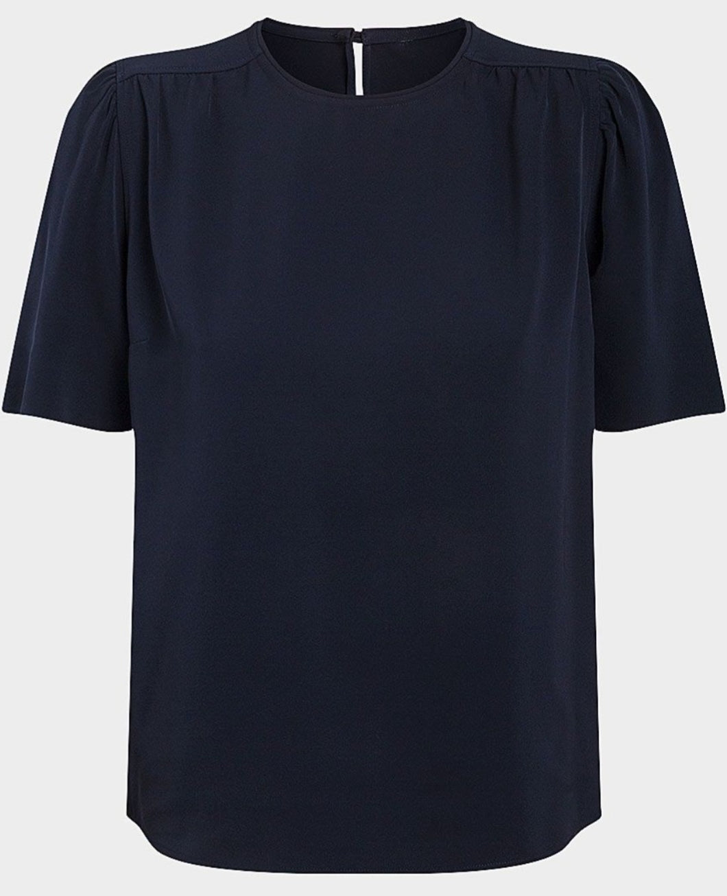 Navy Short Sleeve Blouse
