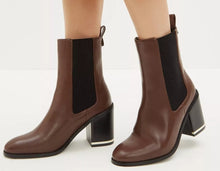 Chocolate Boots with Gold Clip Heel