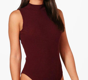 Turtle Neck Knitted Bodysuit