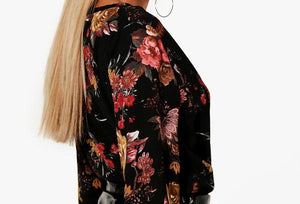 Wrap Over Printed Bodysuit