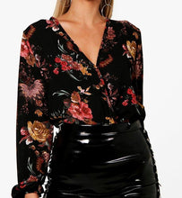 Wrap Over Printed Bodysuit
