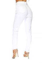 White High Waisted Skinny Jeans