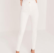 White High Waisted Skinny Jeans
